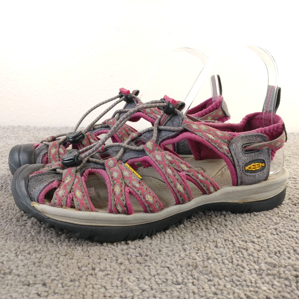 Keen Whisper Womens 6.5 Sandals Purple Pink Bungee Cord Waterproof Shoes